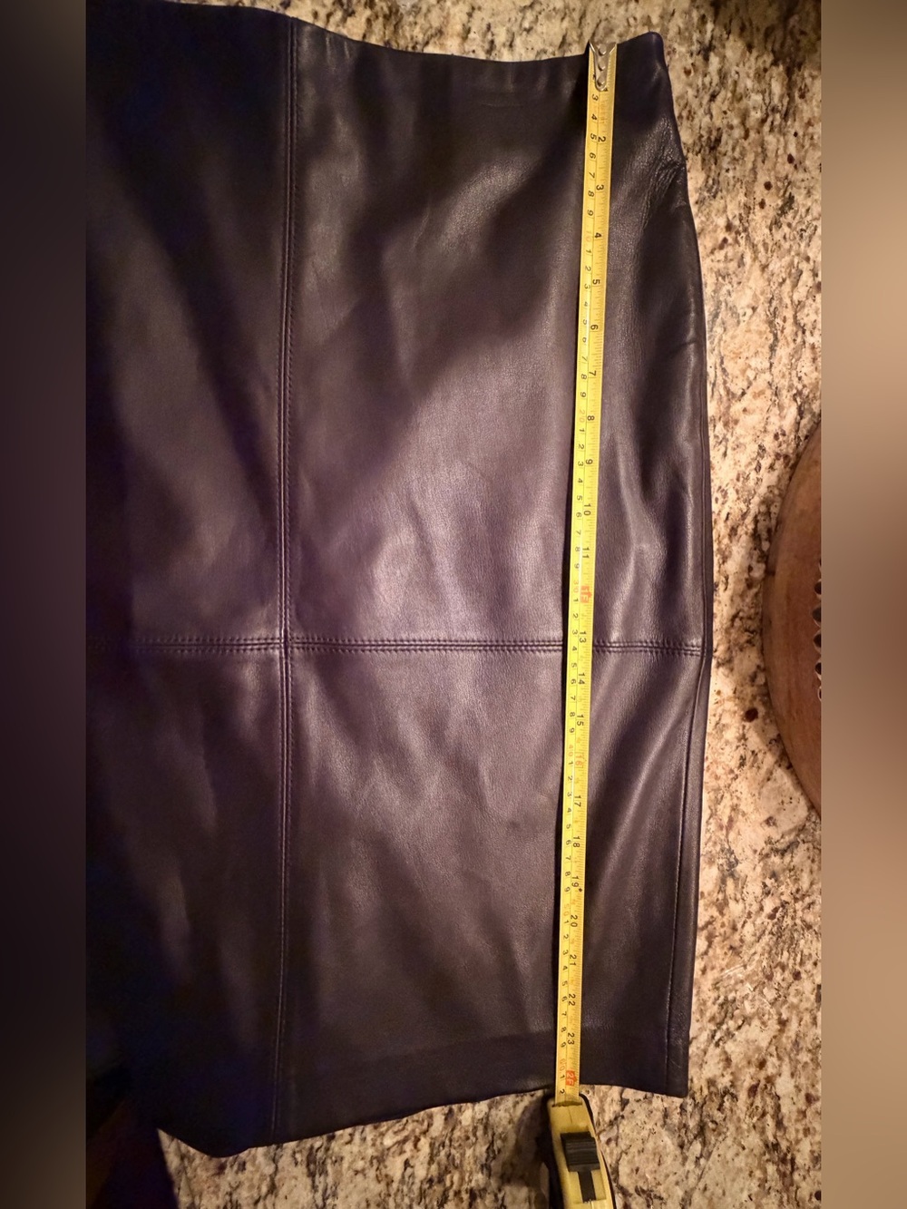 Talbots Black Soft Leather Pencil Skirt - Classic Women's Skirt - Picture 6 of 6